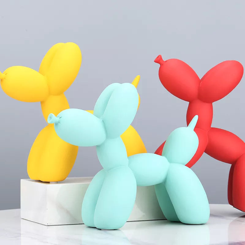 Abstract Balloon Dog Sculpture – Modern Resin Home Decoration – 21,5 × 8,5 × 18 cm