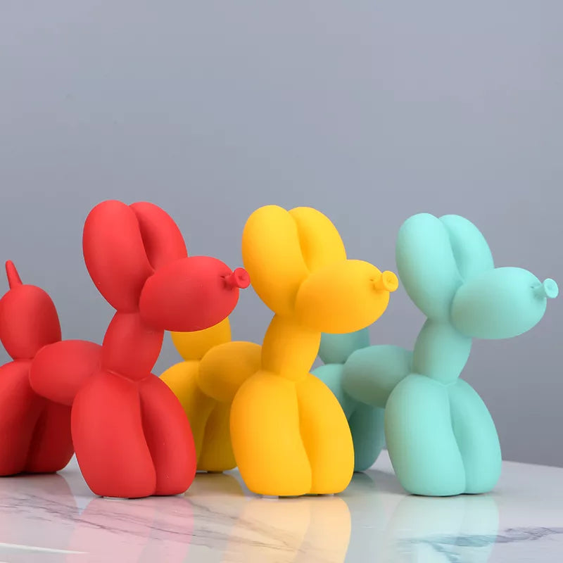 Abstract Balloon Dog Sculpture – Modern Resin Home Decoration – 21,5 × 8,5 × 18 cm