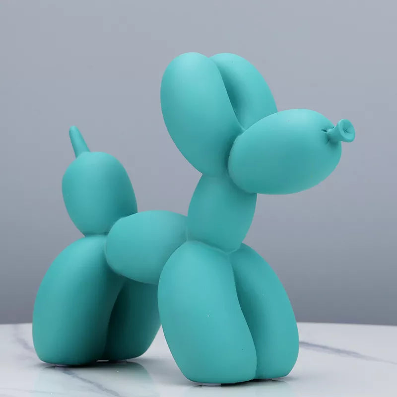 Abstract Balloon Dog Sculpture – Modern Resin Home Decoration – 21,5 × 8,5 × 18 cm