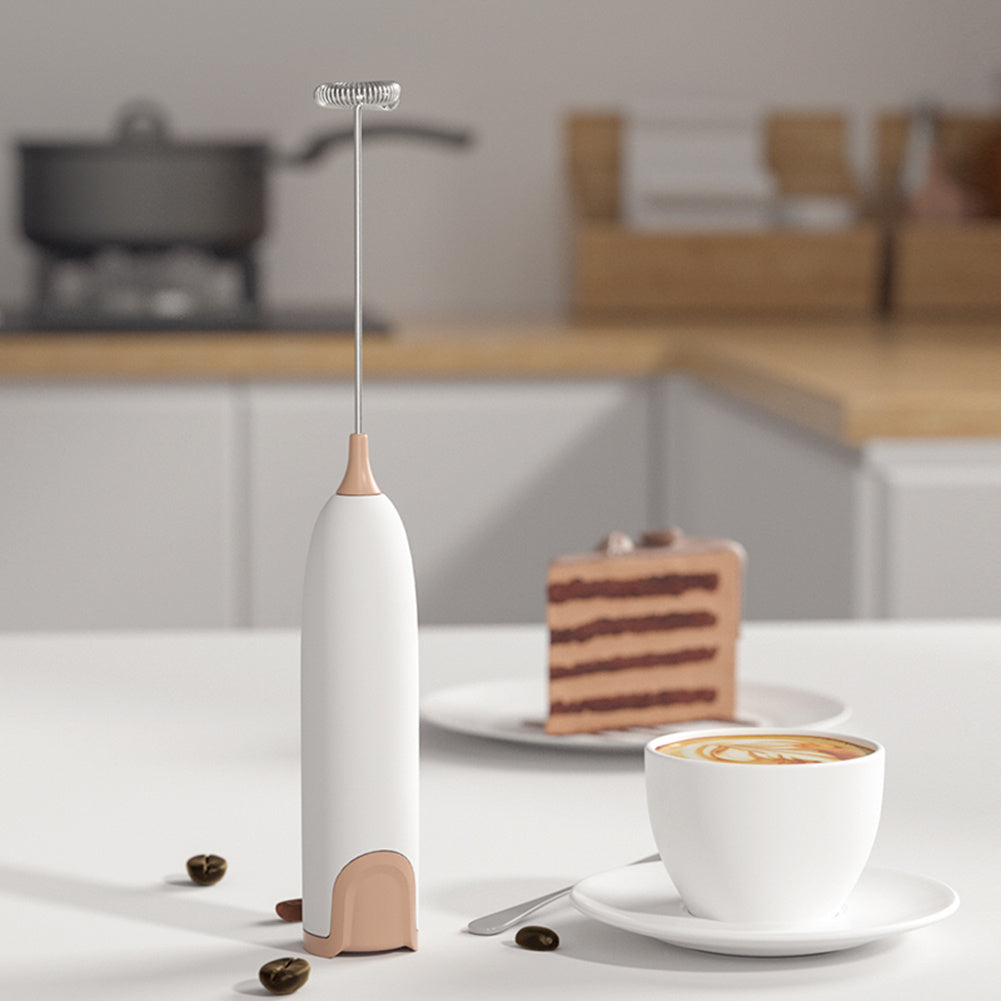 Electric Milk Frother – 10000 RPM, Stainless Steel, Cordless, Battery-Free Design