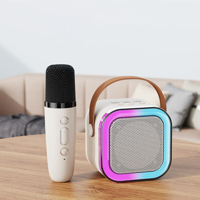 SingStar – Mini Karaoke Machine – With Wireless Microphones – Kids 3–12 Years – Portable – White/Blue/Pink