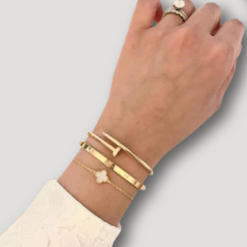 3 Pieces Luxury Stainless Steel Bracelet Charms