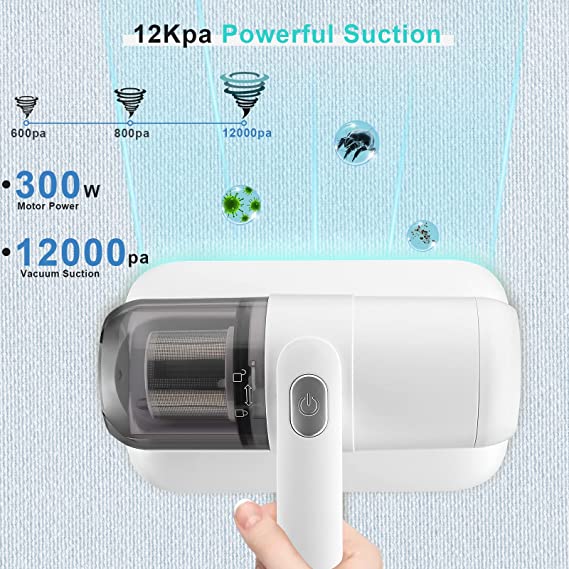 High-Frequency Mite Removal Vacuum – 260nm UV, HEPA Filter, 10Kpa Suction