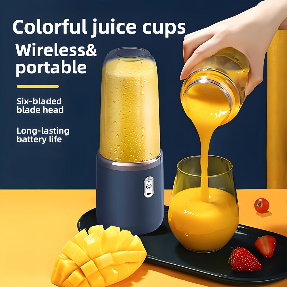Portable Rechargeable Blender - Food-Safe PP Cup - 6 Blades - Compact Design