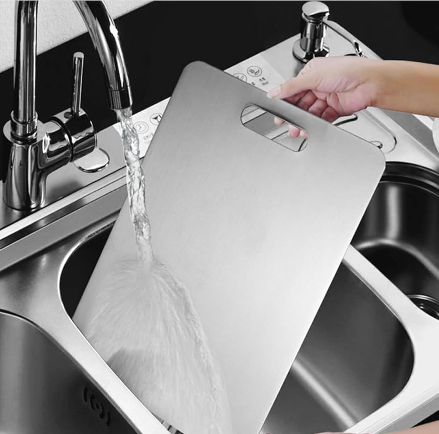 Titanix - Anti-Mould Cutting Board – 316 Stainless Steel - Double-Sided
