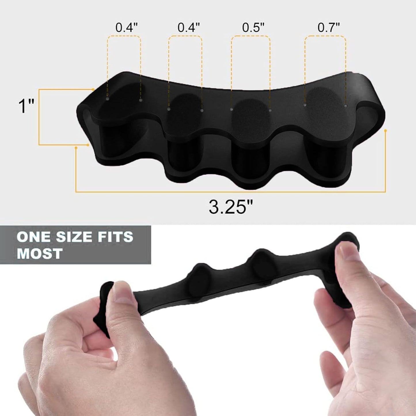 Premium Toe Separators – Gel Toe Spacers – Bunion Corrector – Hammer Toe Straightener – Toe Stretcher – Unisex