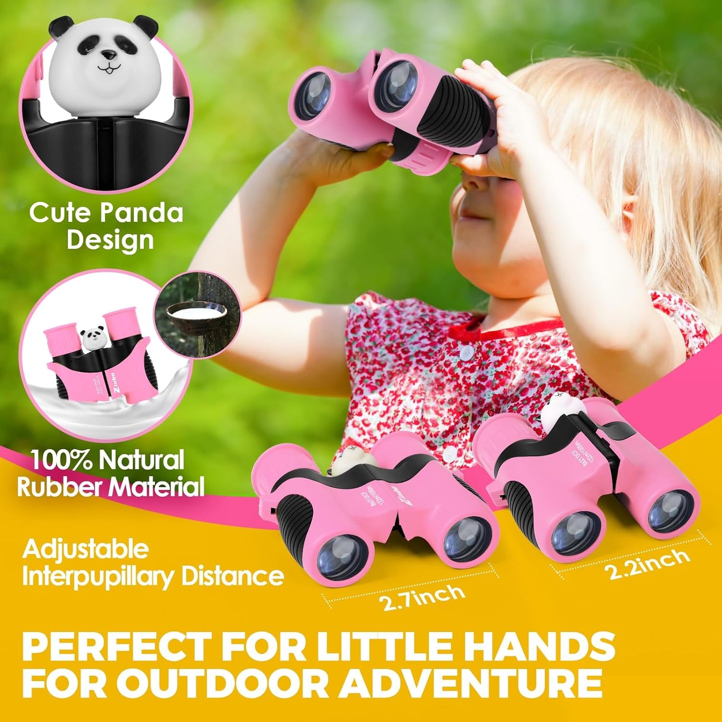 Binoculars For Kids – 8x21 High-Resolution Optics – With Magnifying Glass & Whistle Compass – Outdoor Exploration Set – Ages 3–12