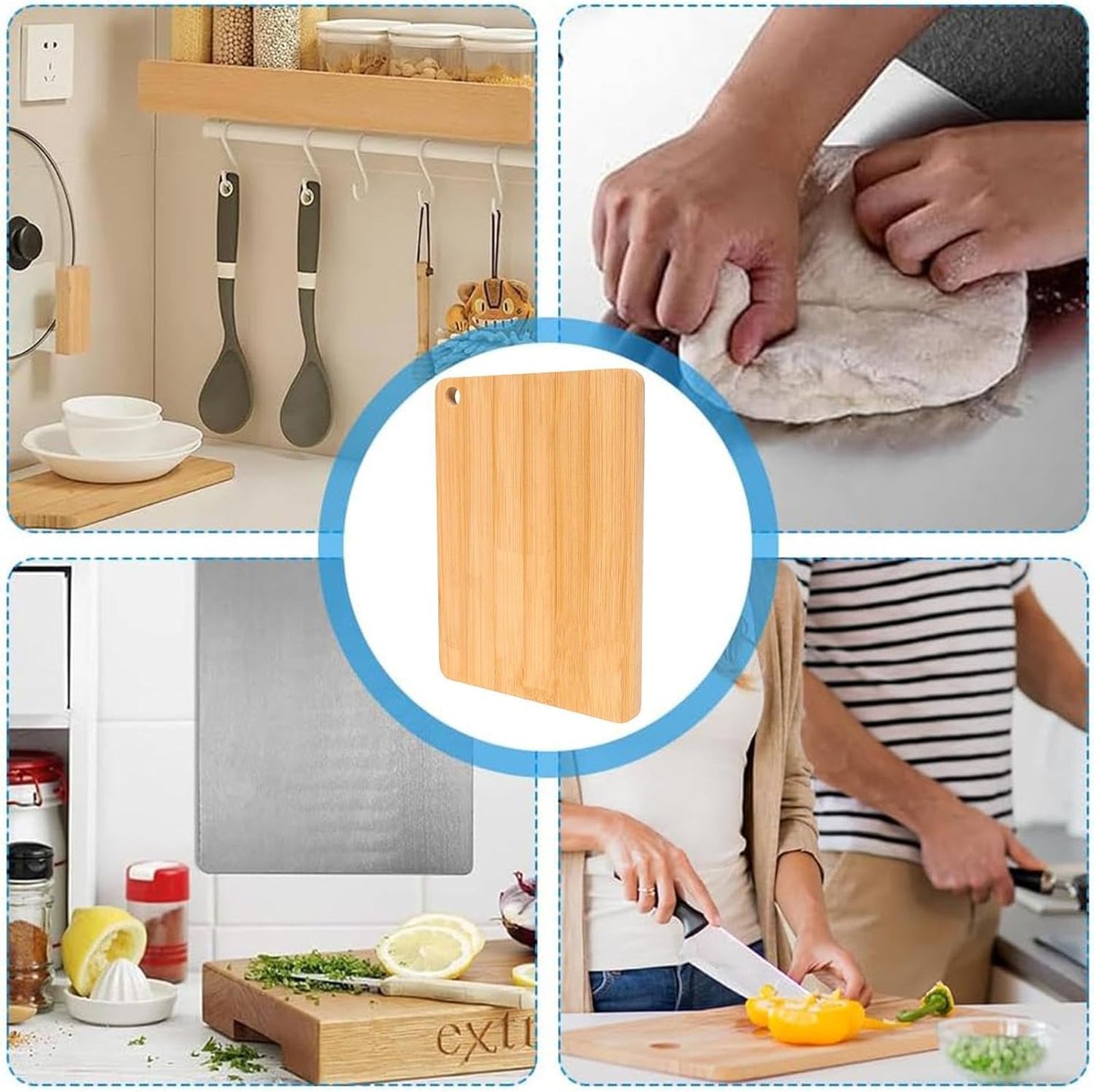 Natural Wooden Cutting Boards – Handmade - Vertical Storage, 1.2cm Thick