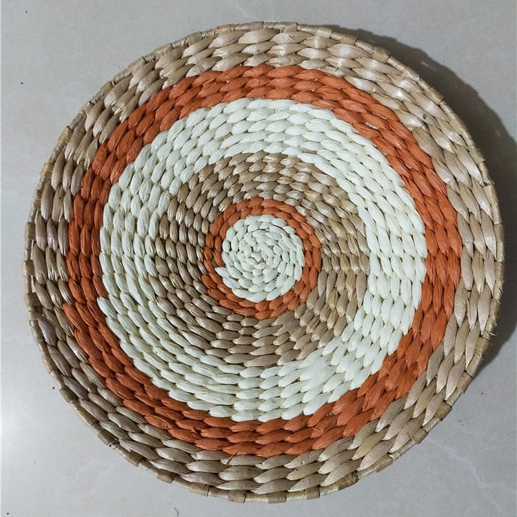Basket Wall Plate Decoration - Handmade - Wicker Material