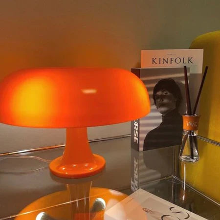 Bedside Mushroom Design Lamp - Lucente Retro - Warming Light