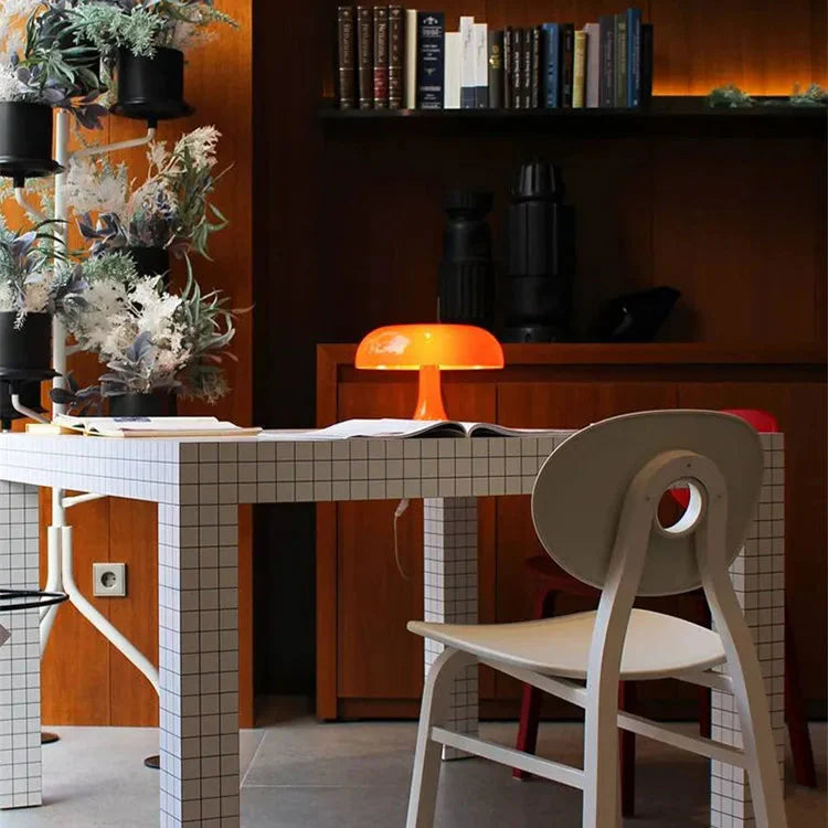 Bedside Mushroom Design Lamp - Lucente Retro - Warming Light