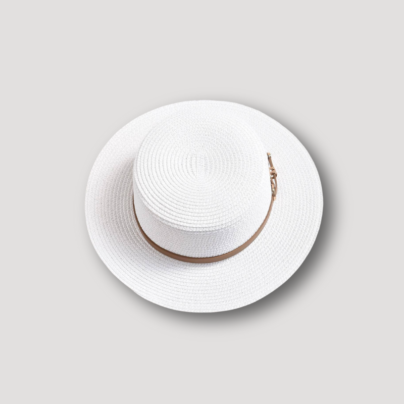 Letter 'R' with Rhinestones Brown Belt Straw Hats Australia