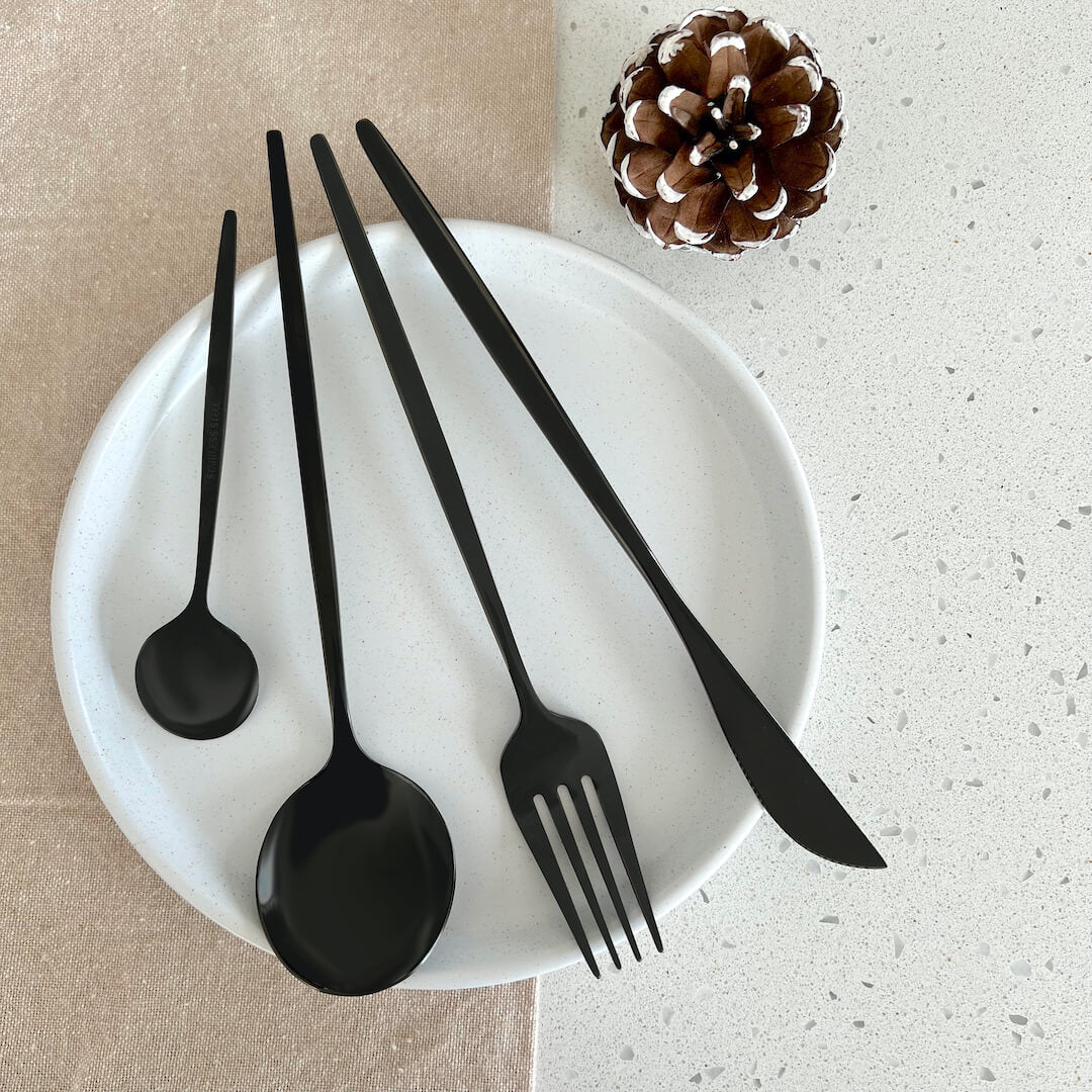 Black Modern Design Flatware Set - Care Material - Sacrificing Style