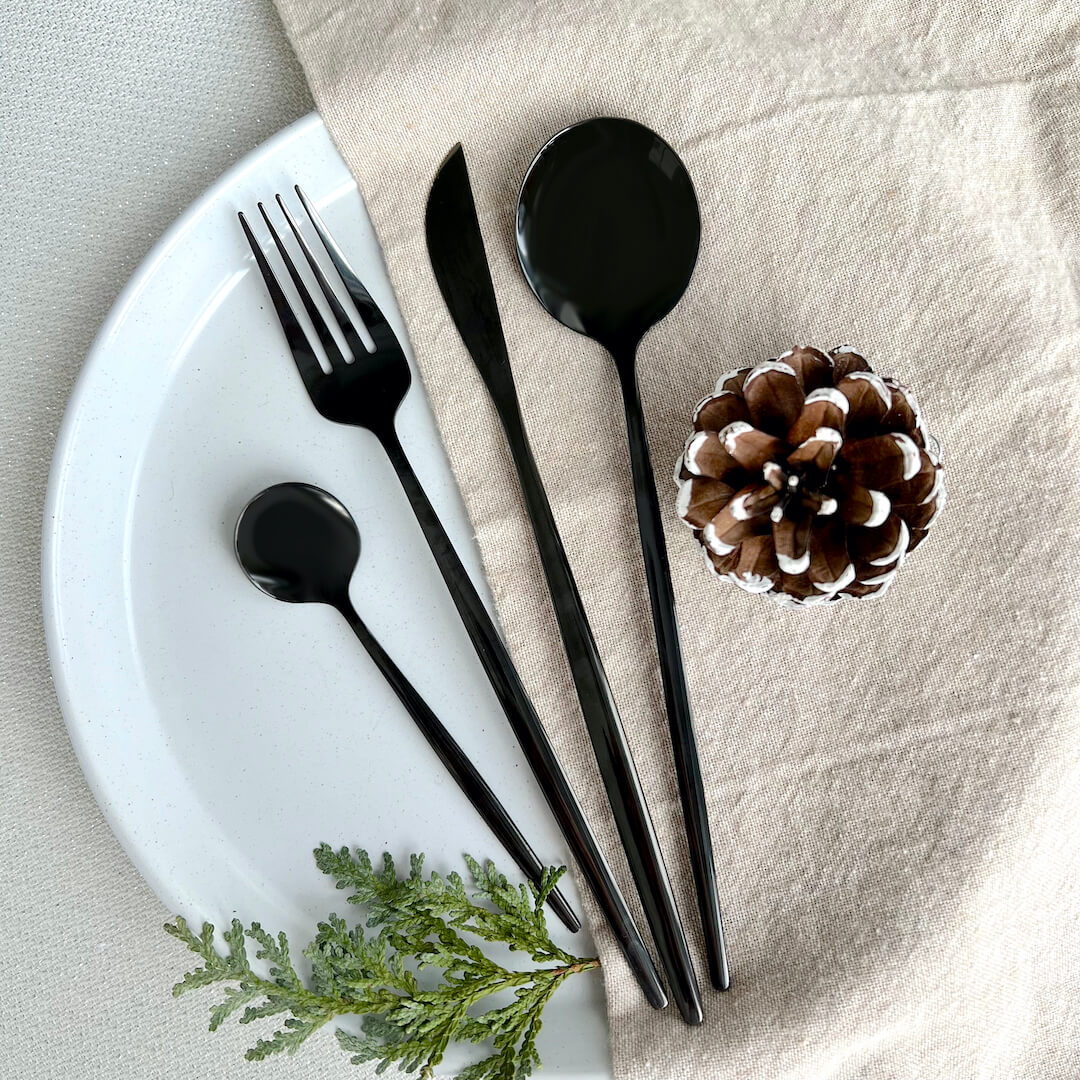 Black Modern Design Flatware Set - Care Material - Sacrificing Style