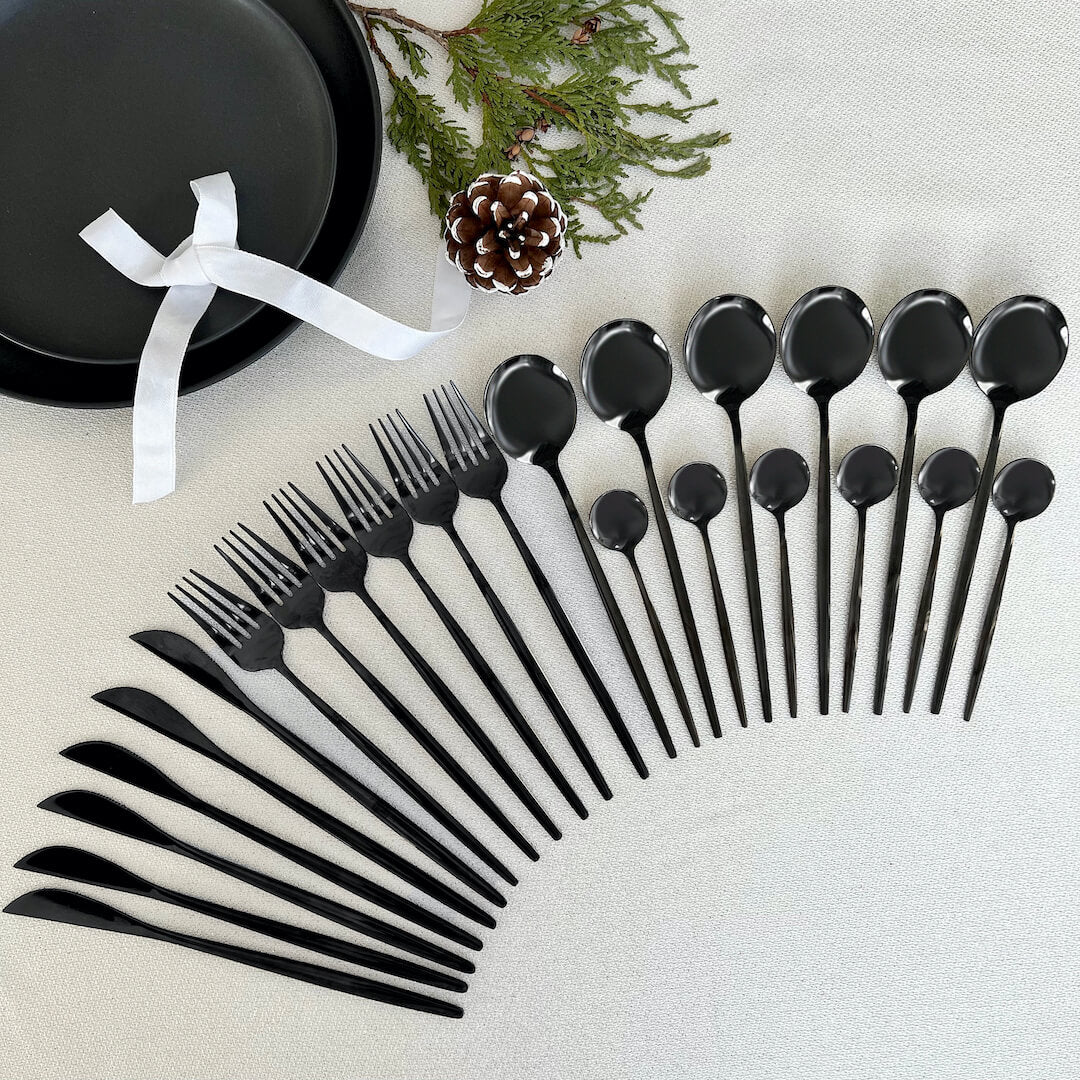 Black Modern Design Flatware Set - Care Material - Sacrificing Style