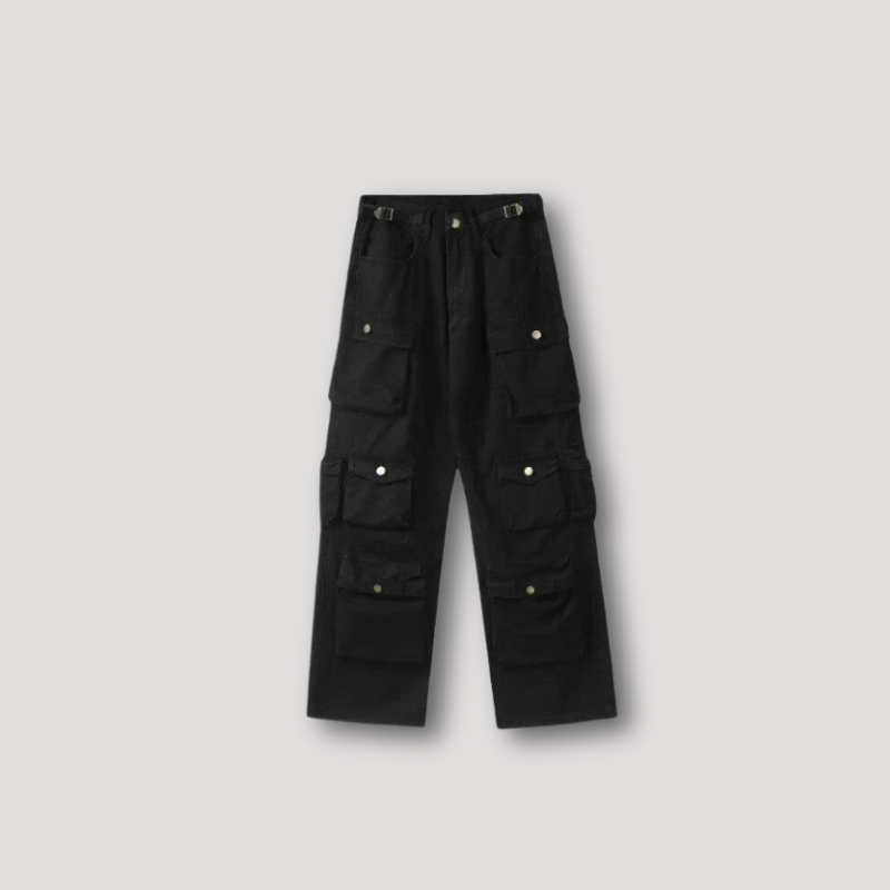 Casual Multi Pocket Straight Cargo Baggy Pants