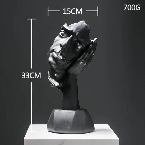 Face Image Art Abstract - Modern Sculpture - Premium Hard Material