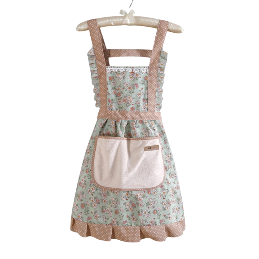 Floral Sweet Kitchen Apron - Waterproof - Vintage Design