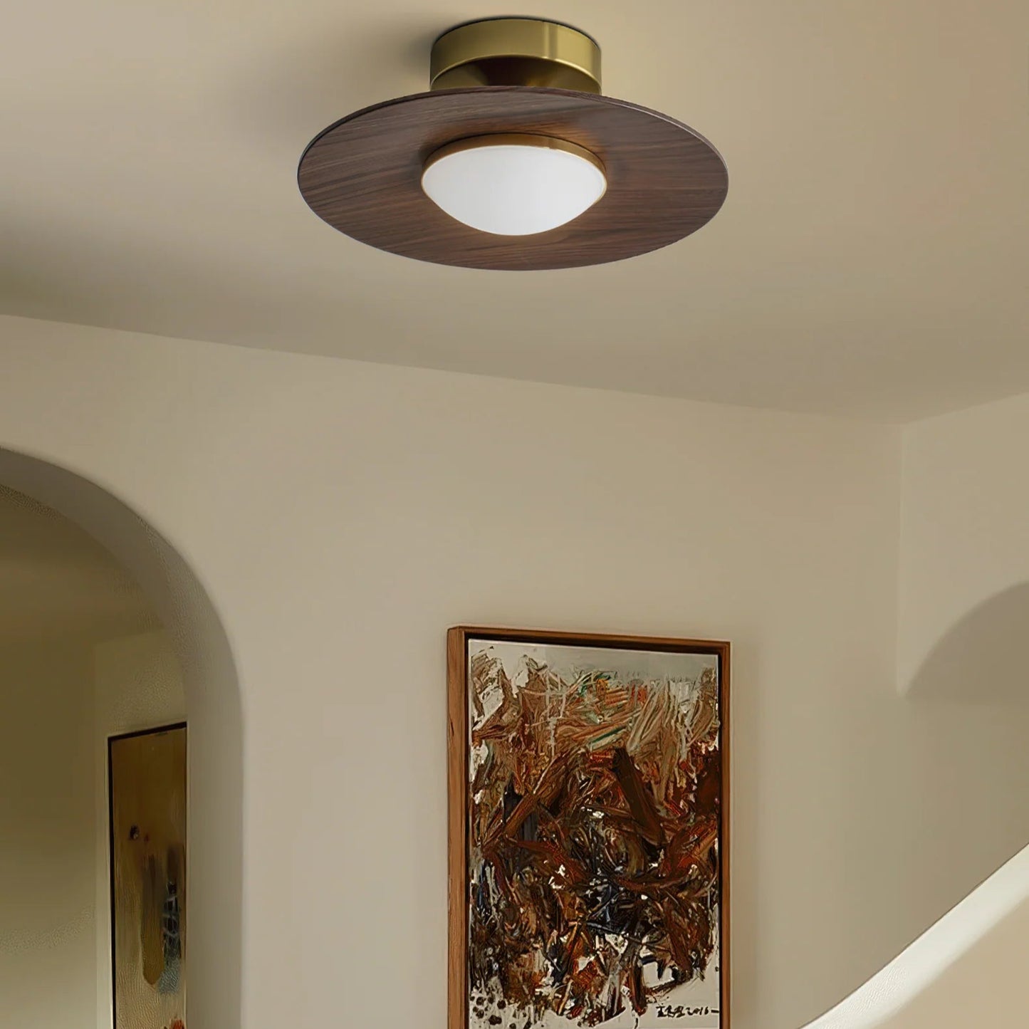 Olav Style Ceiling Lamp - Led Light Source - Acrylic Metal