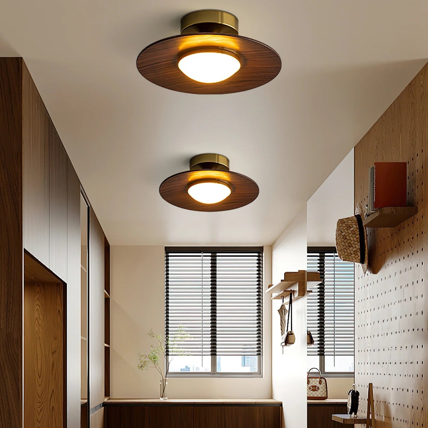 Olav Style Ceiling Lamp - Led Light Source - Acrylic Metal