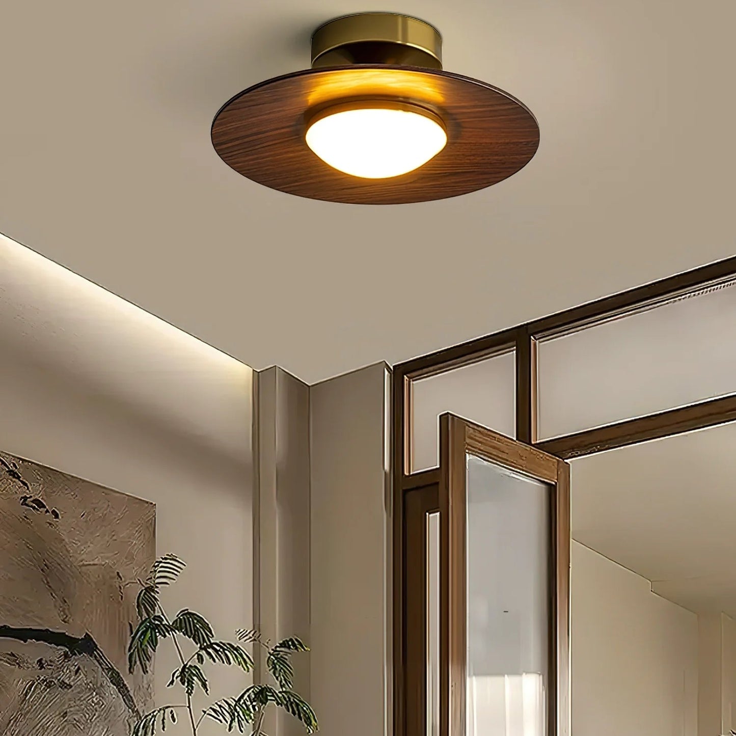 Olav Style Ceiling Lamp - Led Light Source - Acrylic Metal