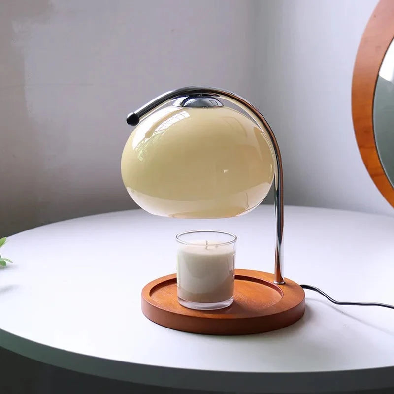 Glass Table Lamp - Vintage - Soft Glow Light