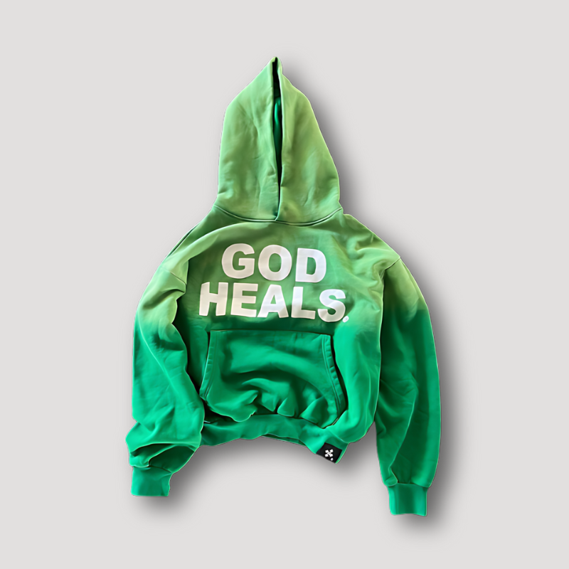 GOD HEALS Hooded Sweatshirt Hoodie on Sale