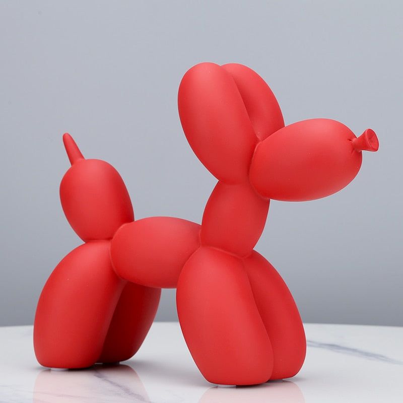Abstract Balloon Dog Sculpture – Modern Resin Home Decoration – 21,5 × 8,5 × 18 cm
