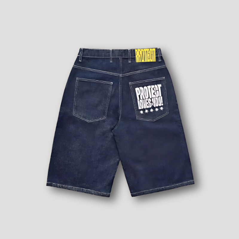 Hip Hop Vintage Loose Jorts Men’s Shorts