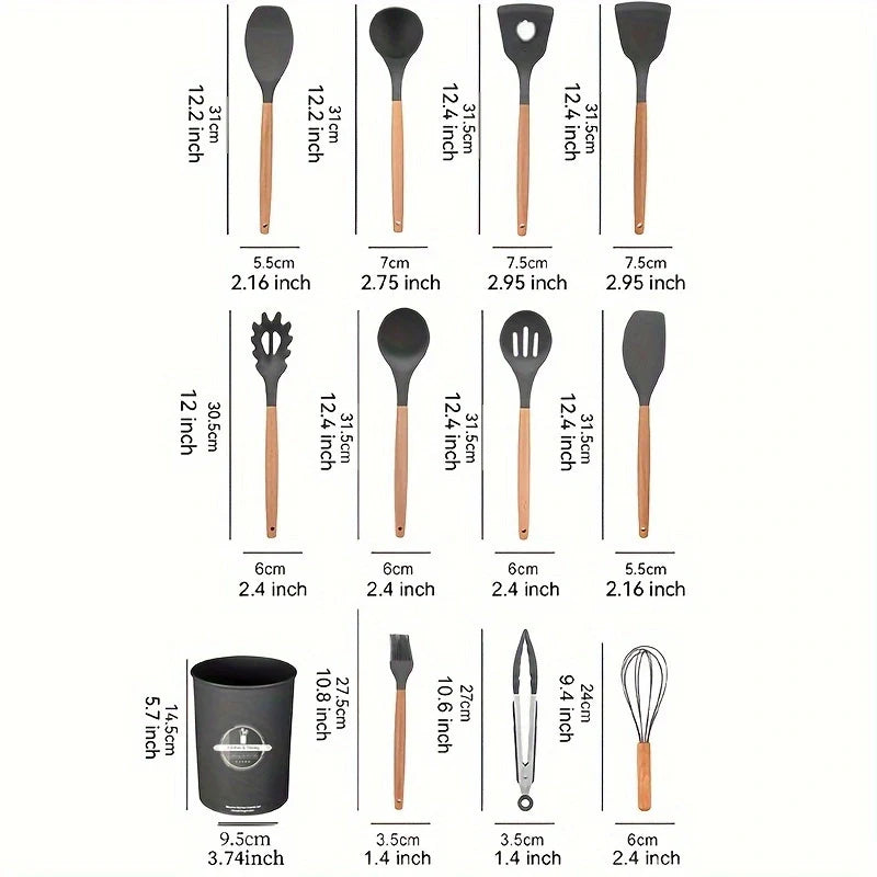Kitchenware Cooking Utensil Set - Gentle Cookware - Ergonomic Design