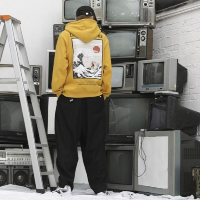 Japanese 'Law of Nature' Graphic Hoodie