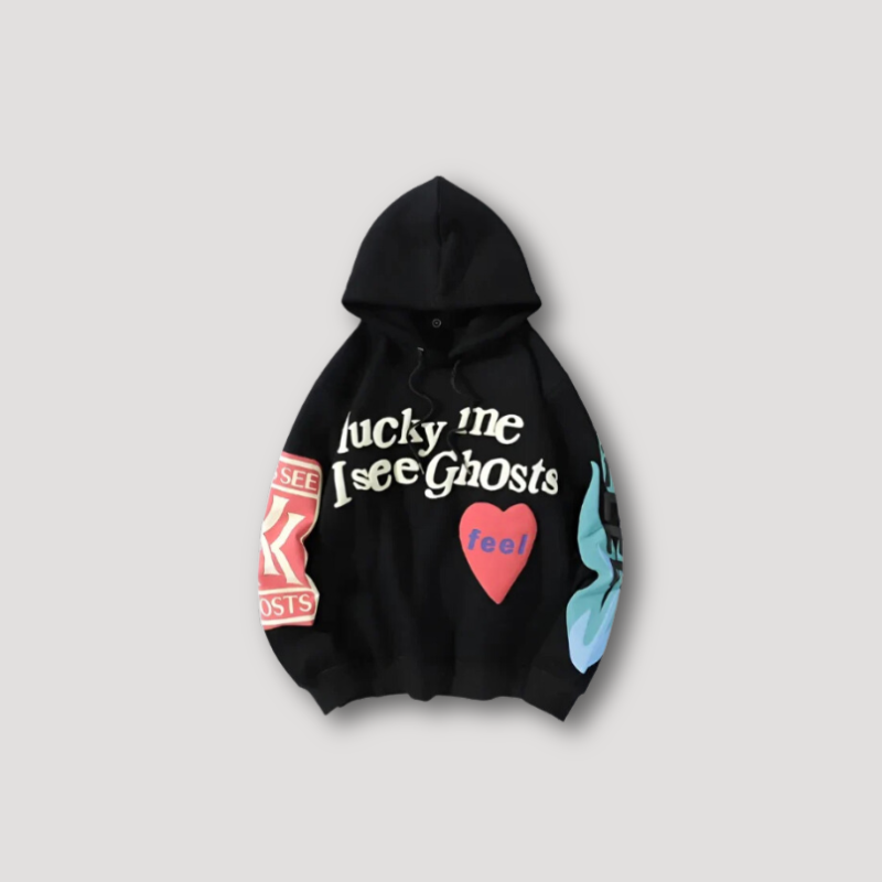 Lucky Me I See Ghost Graphic Hoodie