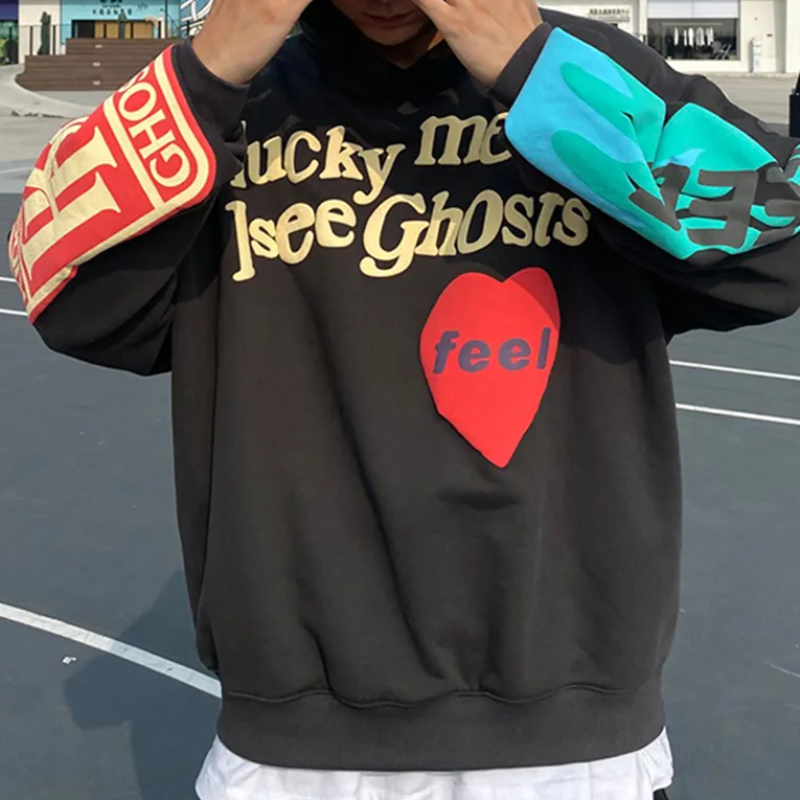 Lucky Me I See Ghost Graphic Hoodie