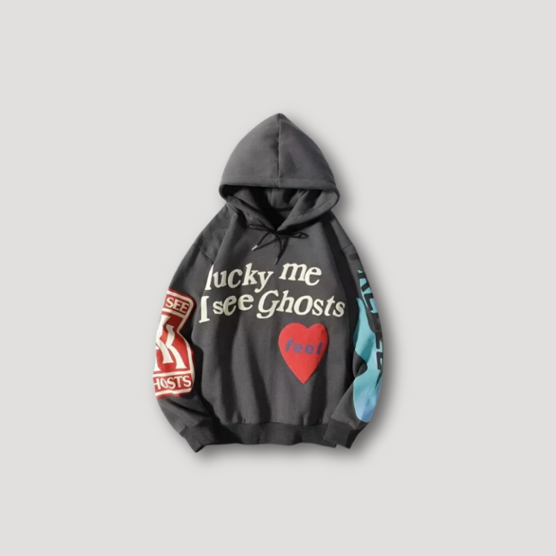 Lucky Me I See Ghost Graphic Hoodie