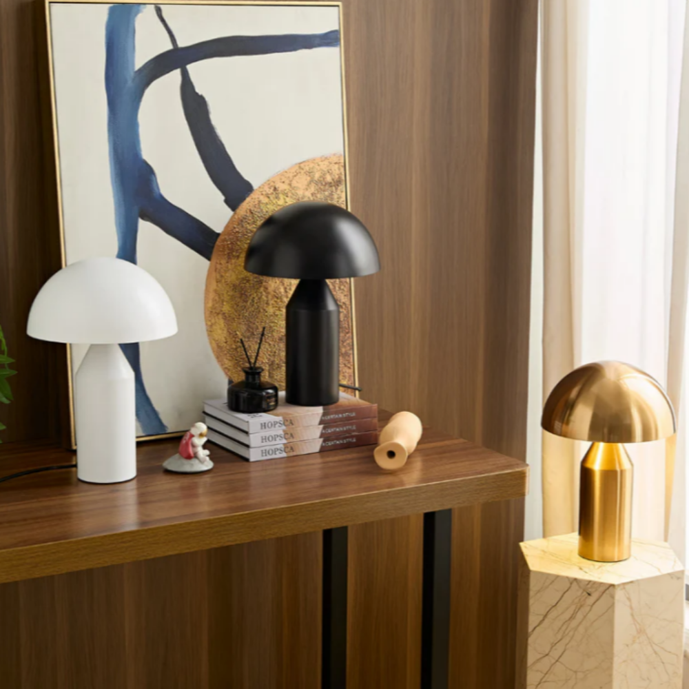 Metal Echo Brass Design Table Lamp - Malane Lighting - Contemporary Led