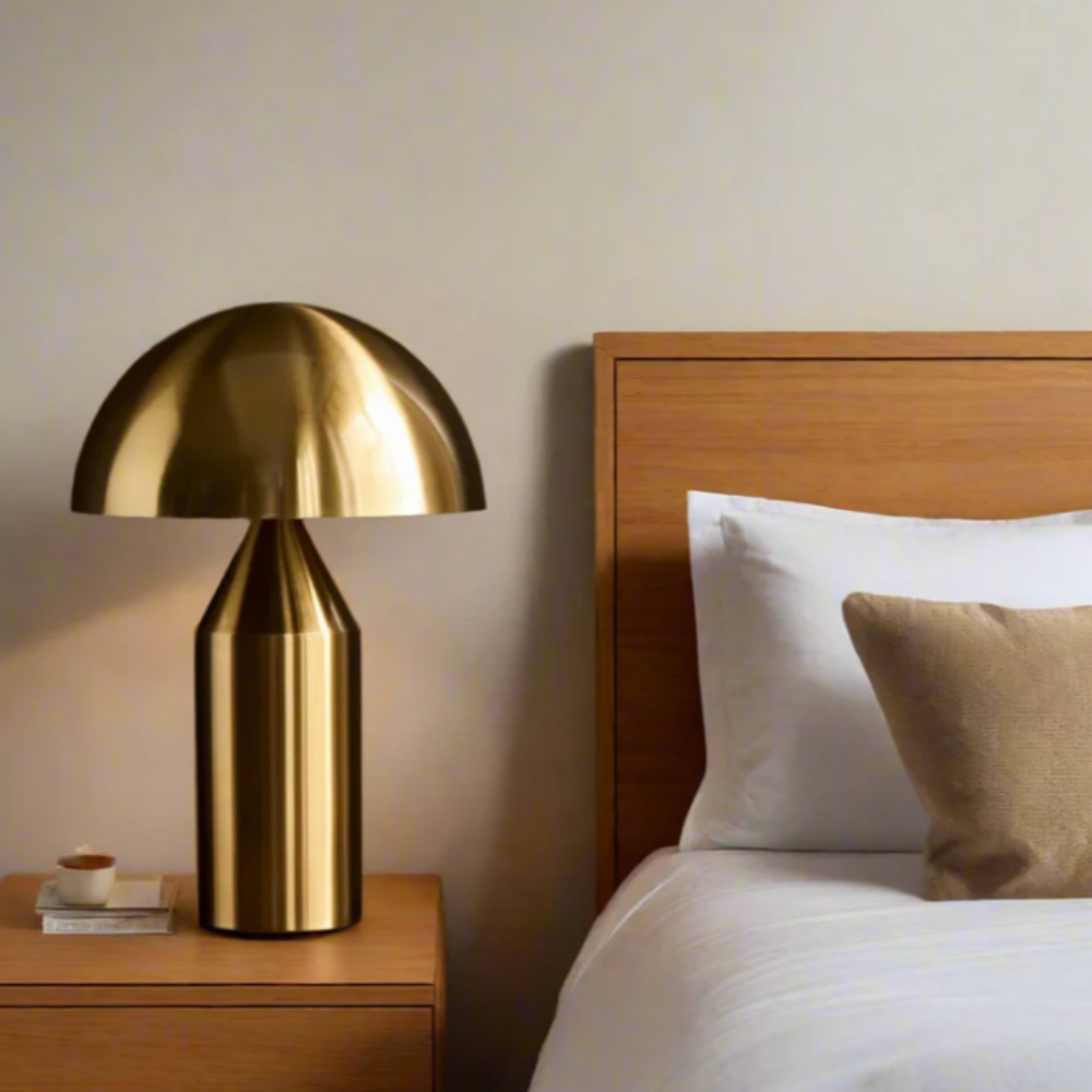 Metal Echo Brass Design Table Lamp - Malane Lighting - Contemporary Led