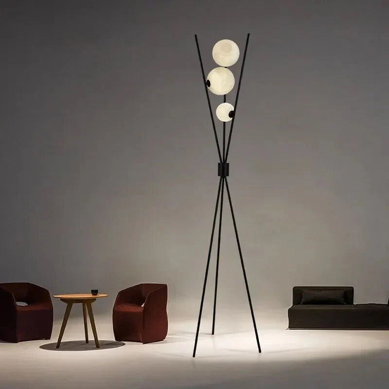 Modern Moon Design Floor Lamp - Dynamic Lighting - Elegant Design