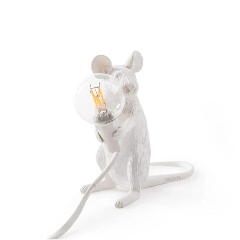 Mouse Art Shape Table Lamp - Resin Material - Unique Design