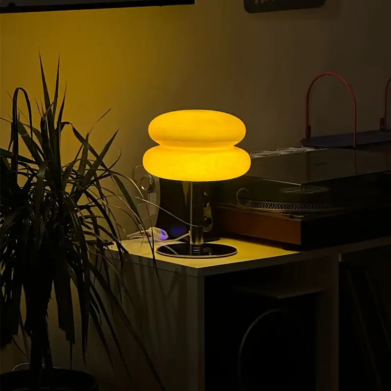 Mushroom Glass Design Desk Lamp - Winning Design - Crafted Material