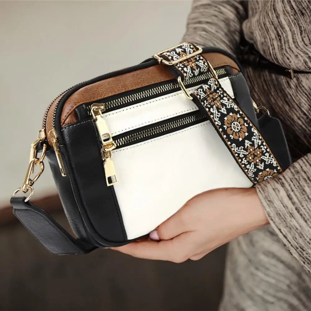 New Fashion Style Shoulder Bag - Refined Leather - Multiple Compartment