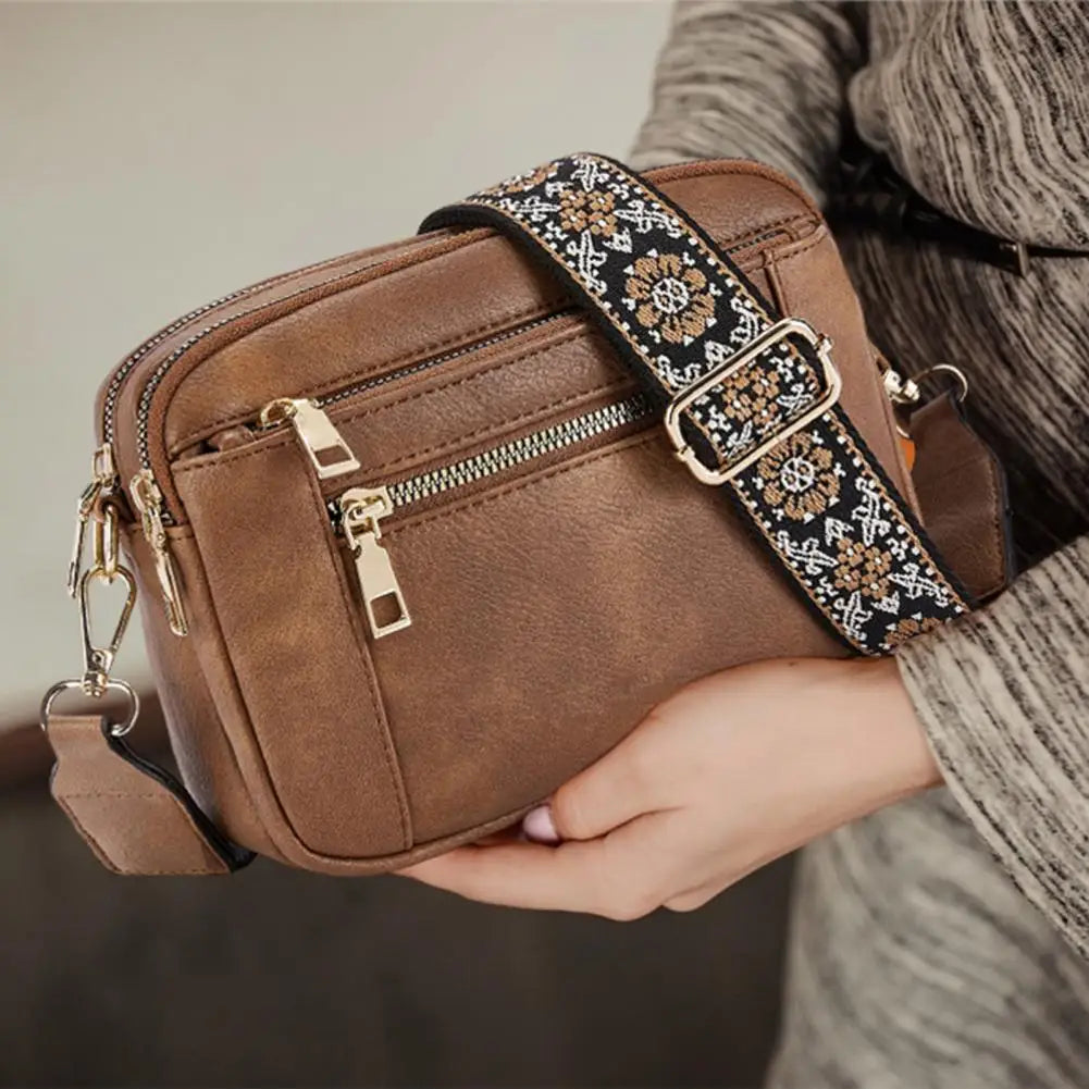 New Fashion Style Shoulder Bag - Refined Leather - Multiple Compartment