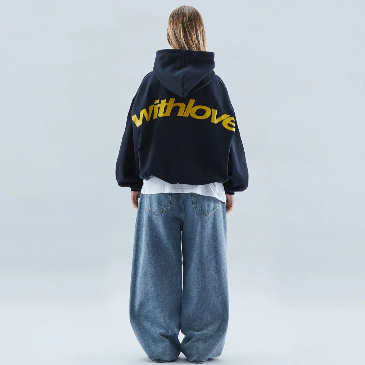 Oversized 'With Love' Hoodie Sweater - Soft Cotton - Streetwear Fashion