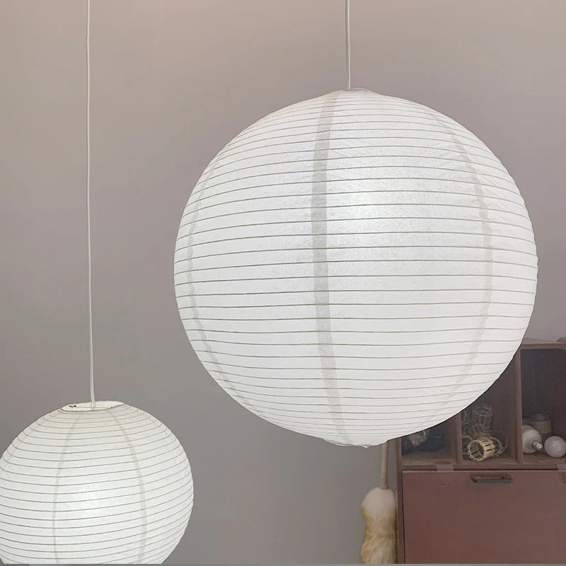 Paper Rice Style Pendant Lamp - Modern Display - Vintage Light
