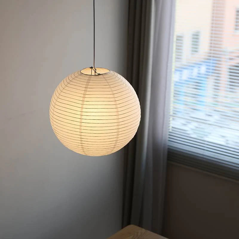 Paper Rice Style Pendant Lamp - Modern Display - Vintage Light
