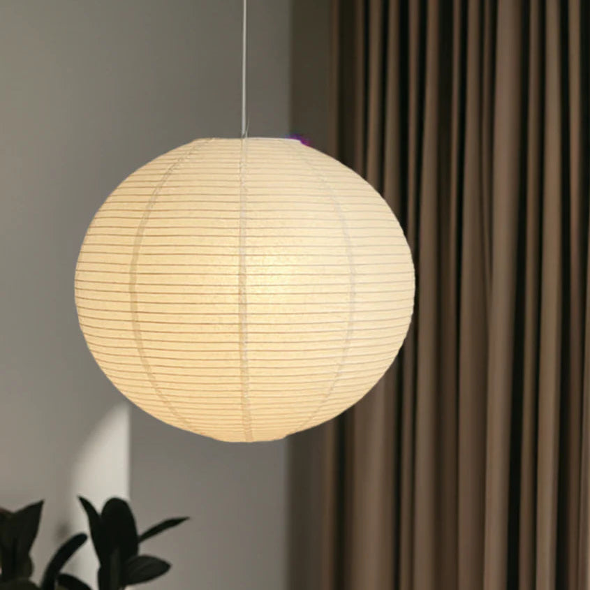 Paper Rice Style Pendant Lamp - Modern Display - Vintage Light