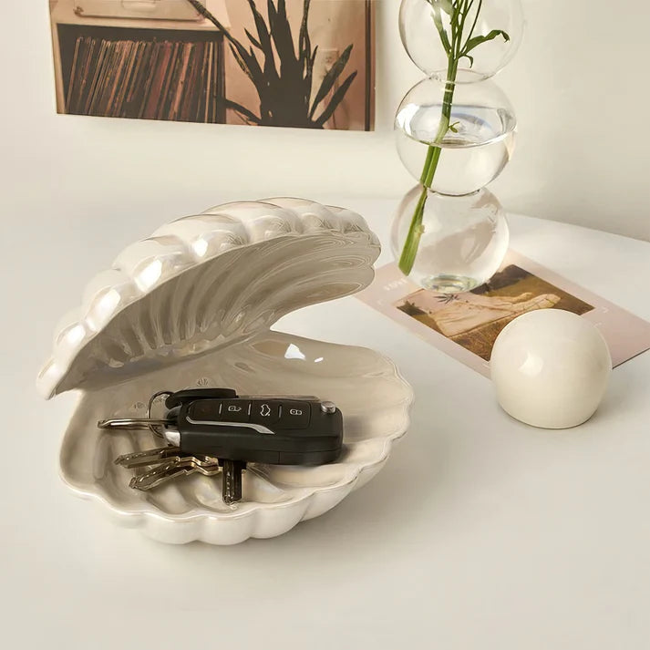 Pearl Shell Desk Night Lamp - Ceramic Material - Painted Type