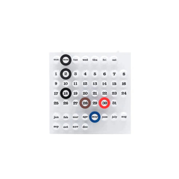 Retro Wall Mounted Calendar - Ring Date - Star Theme Pattern