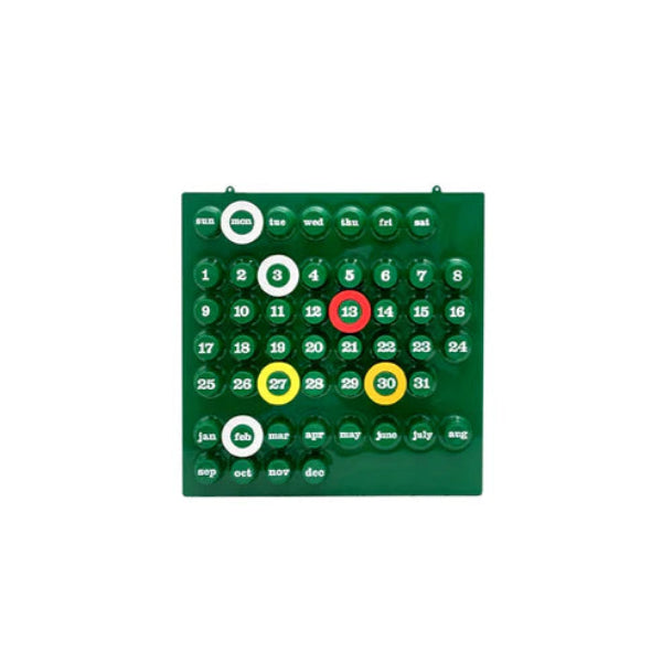 Retro Wall Mounted Calendar - Ring Date - Star Theme Pattern