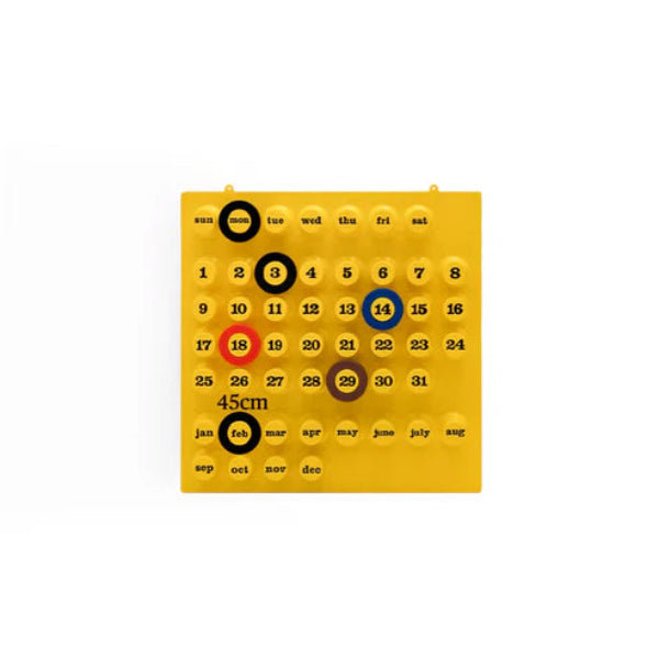 Retro Wall Mounted Calendar - Ring Date - Star Theme Pattern