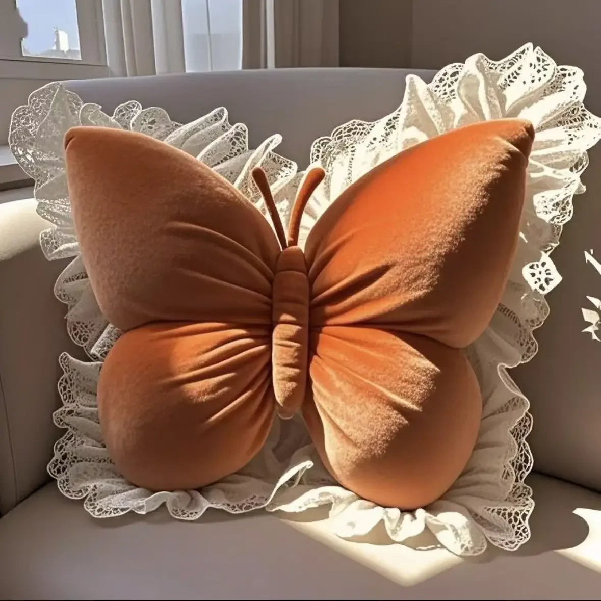 Butterfly Decorative Pillow | Elegant Cushion for Bed & Sofa
